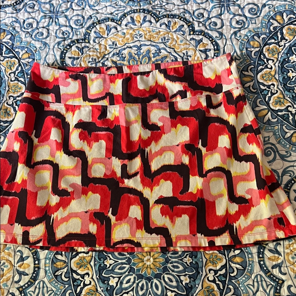 Patagonia Vibrant Red and Black Skater Skirt